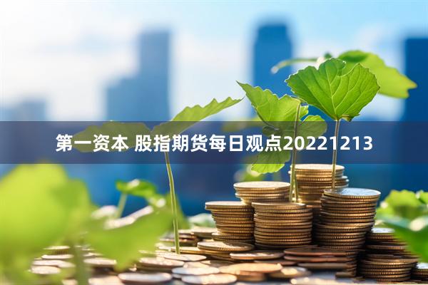 第一资本 股指期货每日观点20221213